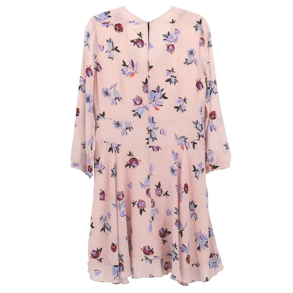 NWT‎ Rebecca Taylor Bellflower Floral Silk Dress Pink Size 10 Wedding Guest